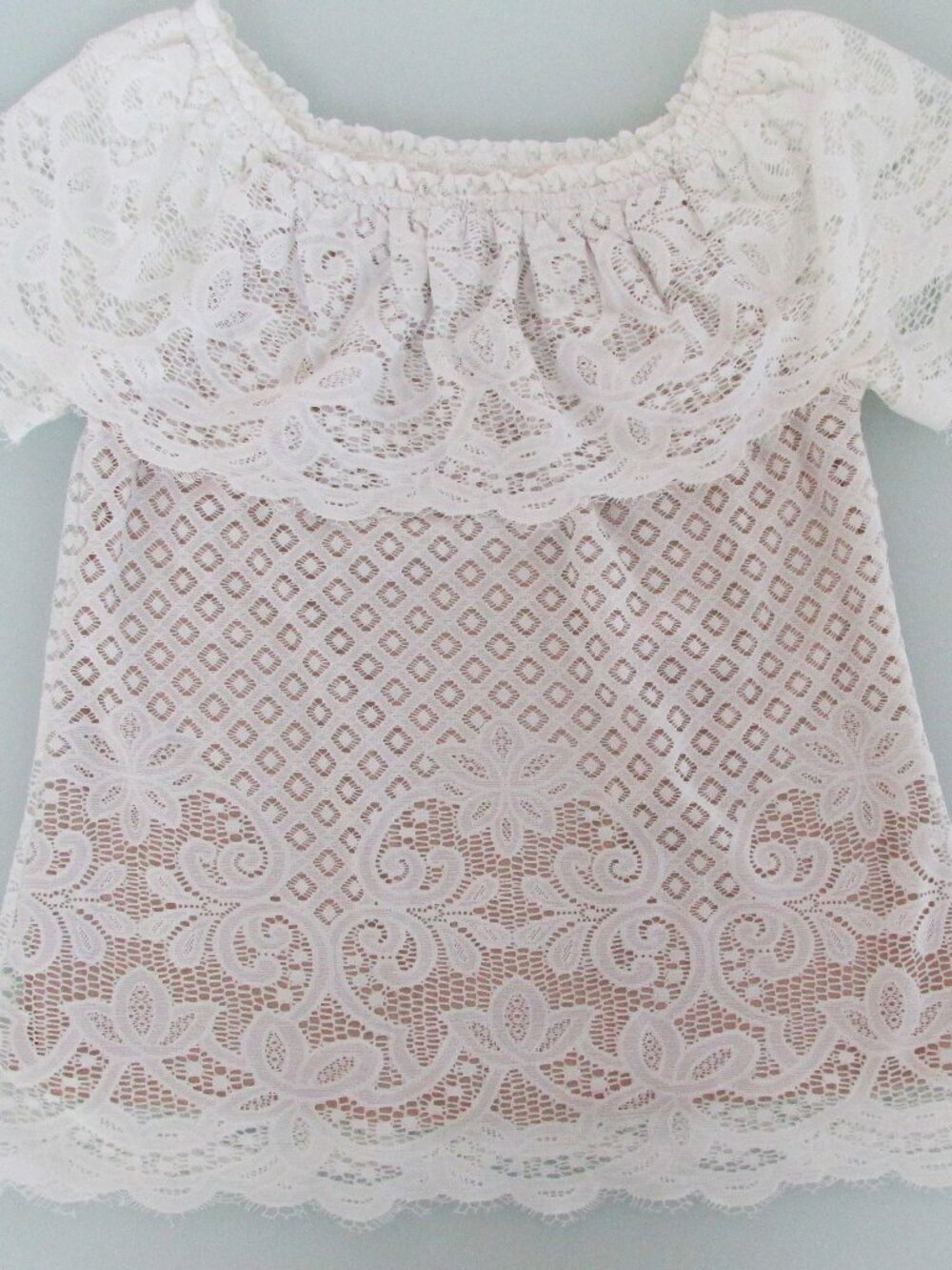 Thalia Sodi Women's Off the Shoulder Lace Blouse Size Medium